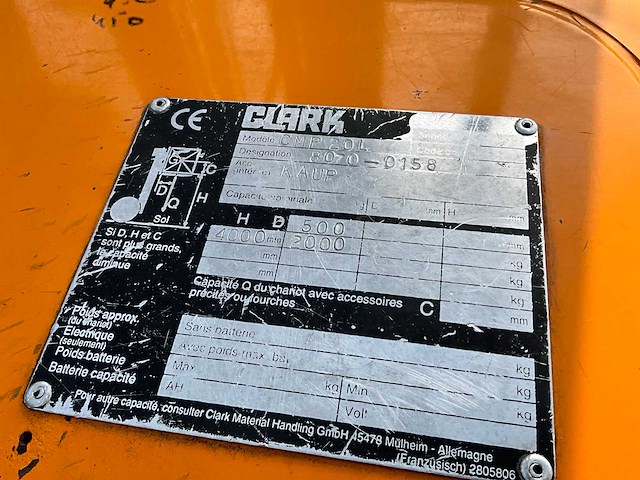 Clark cmp-20l heftruck - afbeelding 6 van  14