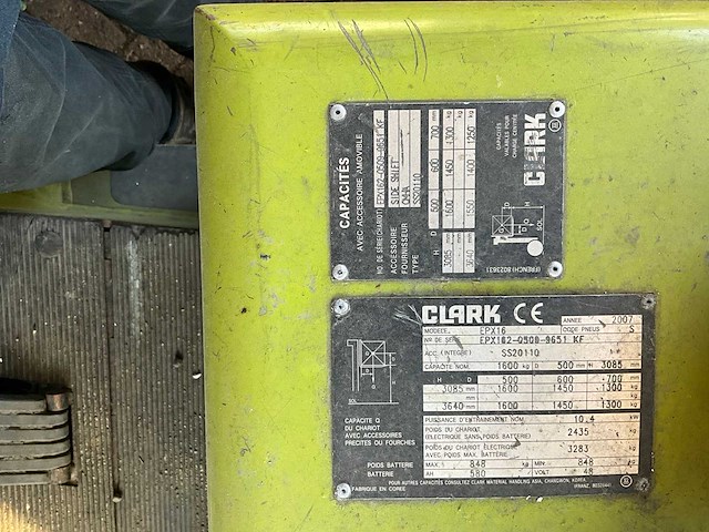 Clark epx16 heftrucks - afbeelding 4 van  7