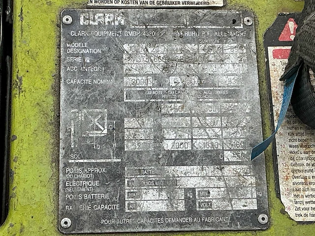 Clark gpm20n vorkheftruck gas - afbeelding 2 van  10