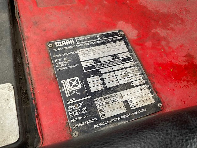 Clark orm 30 l vorkheftruck - 3 ton - afbeelding 6 van  36
