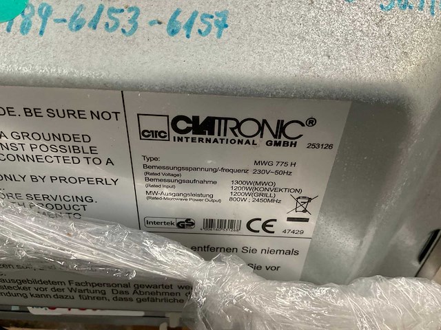 Clatronic mgw75h magnetron (21x) - afbeelding 4 van  5