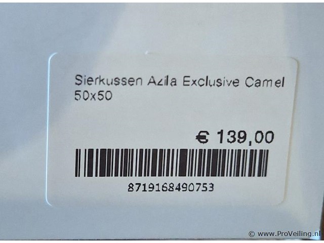 Claudi azila sierkussen exclusive camel - 50x50cm - afbeelding 2 van  2