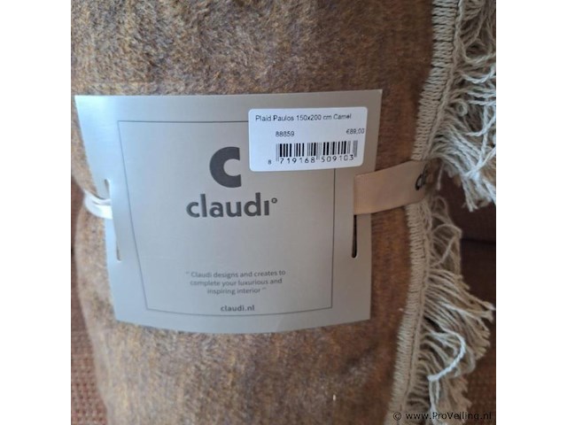 Claudi paulos plaid camel - afbeelding 1 van  2