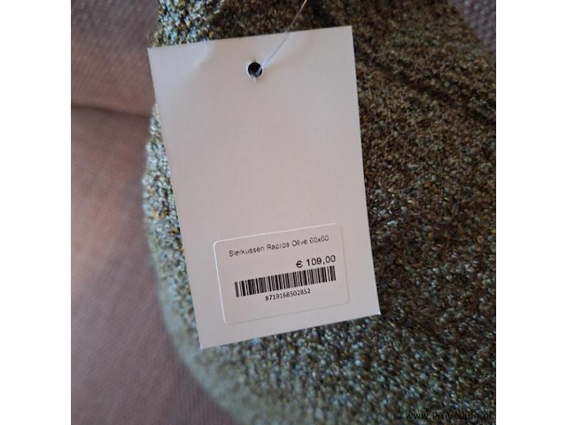 Claudi sierkussen rapios olive - 60x60cm - afbeelding 2 van  2