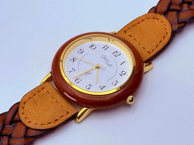 Claudio calli ''braided leatherwood'' horloge - afbeelding 2 van  6