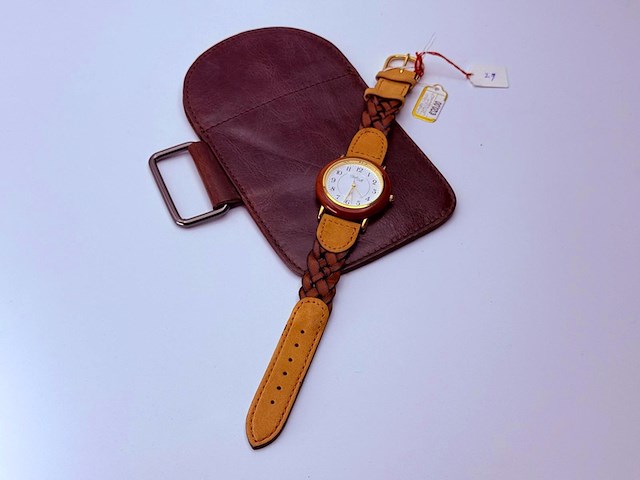 Claudio calli ''braided leatherwood'' horloge - afbeelding 5 van  6