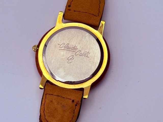 Claudio calli ''braided leatherwood'' horloge - afbeelding 6 van  6