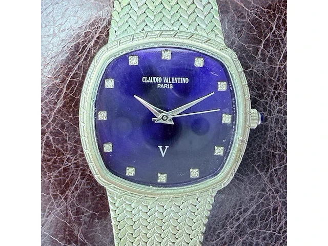 Claudio valentino horloge met 12 echte diamanten - afbeelding 1 van  8