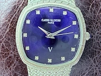 Claudio valentino horloge met 12 echte diamanten