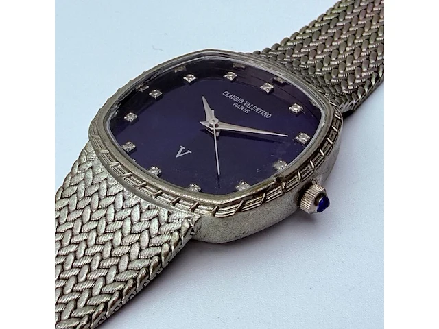 Claudio valentino horloge met 12 echte diamanten - afbeelding 2 van  8