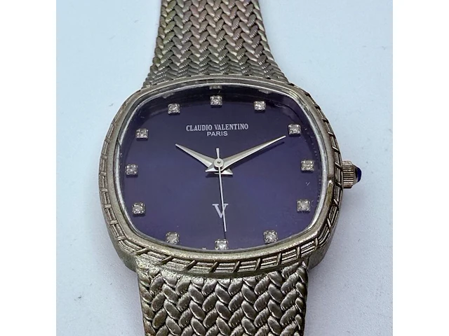 Claudio valentino horloge met 12 echte diamanten - afbeelding 4 van  8