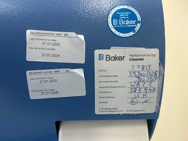 Clean air by baker ef/s4 laminaire stroomkast - afbeelding 7 van  7