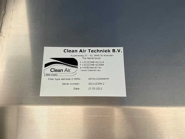 Clean air ef/s4 laminaire stroomkast - afbeelding 9 van  9