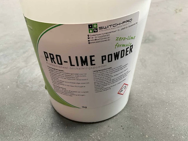 Clean-pro pro-lime powder emmer á 1kg ontkalkingspoeder (7x) - afbeelding 1 van  3