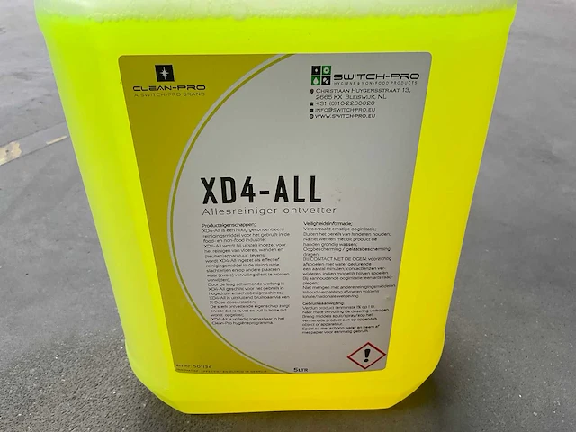 Clean-pro xd4-all jerrycan á 5l allesreiniger-ontvetter (12x) - afbeelding 2 van  2