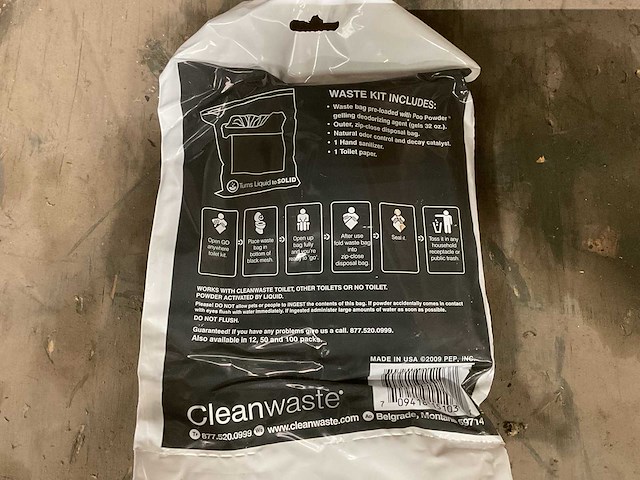 Cleanwaste go anywhere partij waste kits - afbeelding 3 van  6