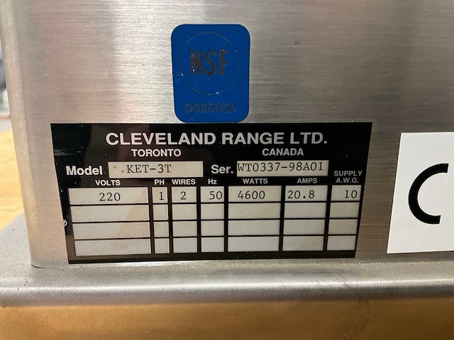 Cleveland ket-3-t kantelbare kookketel - 11l - afbeelding 5 van  8