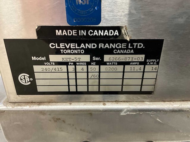 Cleveland ket-6-t kantelbare kookketel - 23l - afbeelding 11 van  11