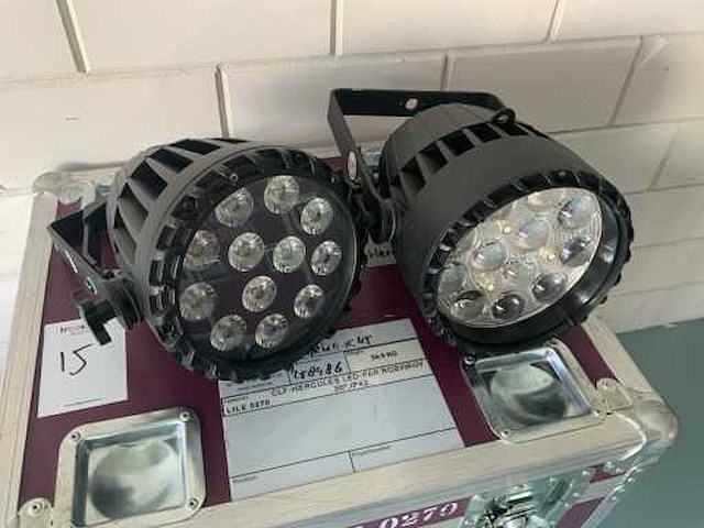 Clf hercules lile 0270 led-par in flightcase (4x) - afbeelding 2 van  6