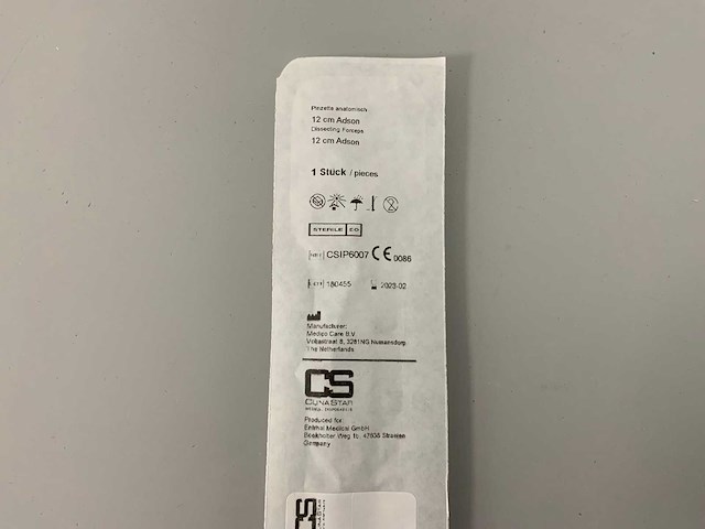 Clinastar pincet steriel verpakt (900x) - afbeelding 4 van  4
