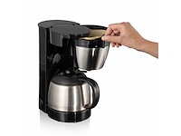 Cloer 5009 filter-koffiezetapparaa zwarte kunststof behuizing met roestvrij staal - afbeelding 1 van  6