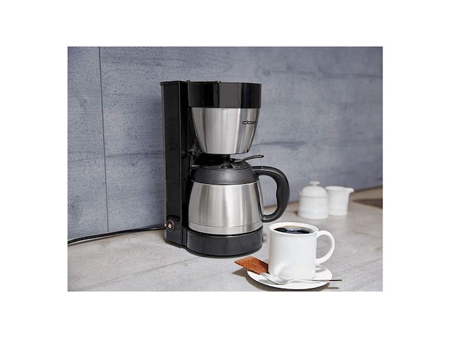 Cloer 5009 filter-koffiezetapparaa zwarte kunststof behuizing met roestvrij staal - afbeelding 3 van  6