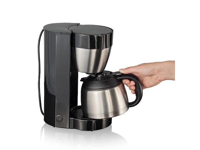 Cloer 5009 filter-koffiezetapparaa zwarte kunststof behuizing met roestvrij staal - afbeelding 4 van  6