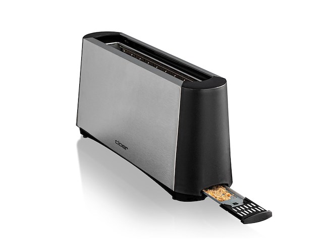 Cloer broodrooster met lange sleuf voor 2 schijven 880 w roestvrijstaal - afbeelding 3 van  4