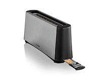 Cloer broodrooster met lange sleuf voor 2 schijven 880 w roestvrijstaal - afbeelding 3 van  4