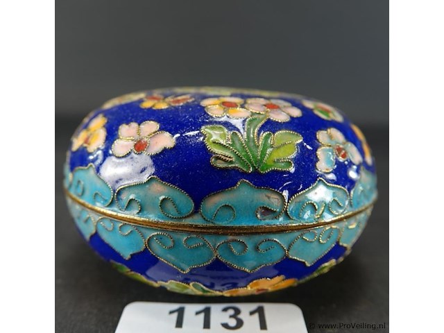 Cloisonne dekseldoos - afbeelding 2 van  5