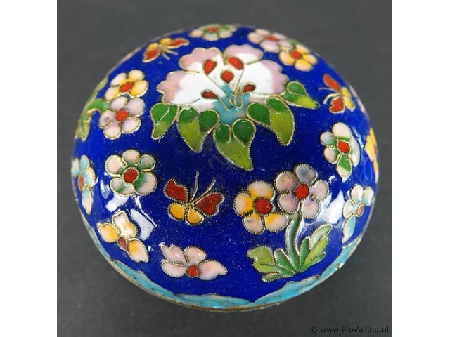 Cloisonne dekseldoos - afbeelding 3 van  5