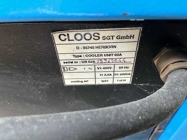 Cloos cool unit 02 waterkoeler - afbeelding 4 van  4