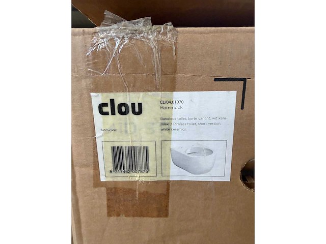 Clou - hammock - compact randloos wandcloset 49 cm diepspoel wit - afbeelding 3 van  3