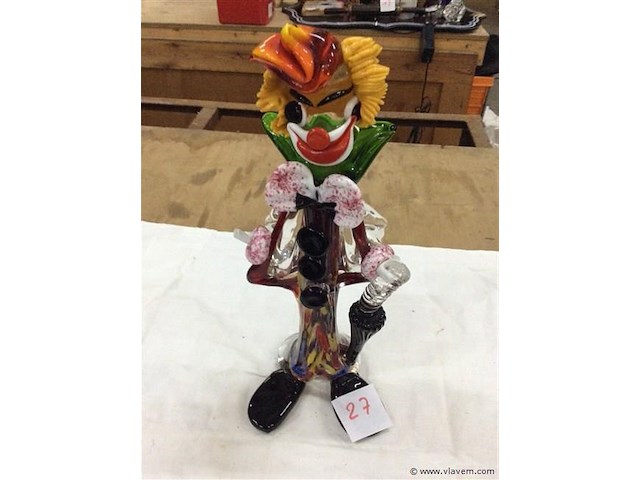 Clown ( murano ) h:36 - afbeelding 1 van  3