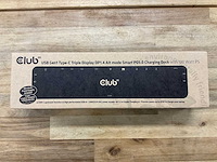 Club 3d usb gen1 type-c triple display dp1.4 alt mode smart pd3.0 charging dock - afbeelding 1 van  2
