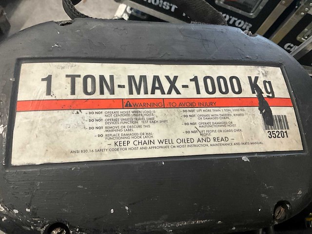 Cm lodestar motor hoist elektrische kettingtakel (2x) - afbeelding 6 van  9