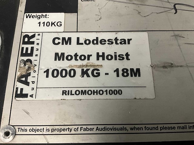 Cm lodestar motor hoist elektrische kettingtakel (4x) - afbeelding 8 van  9