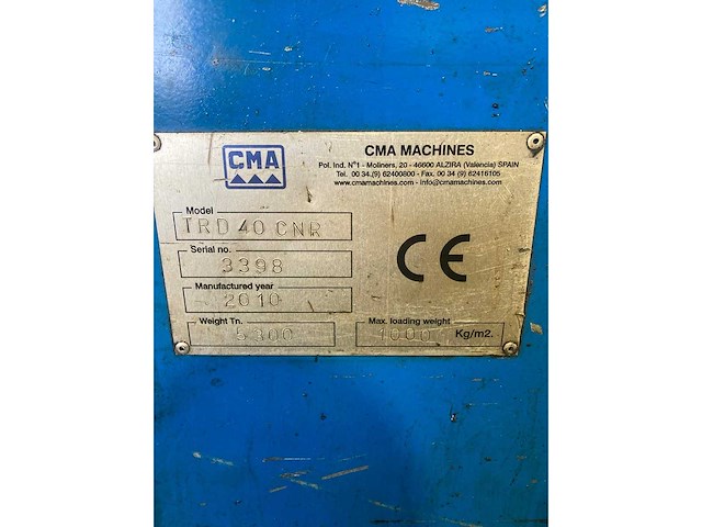 Cma - 2010 - trd 40 cnr 6000 - cnc-boormachine - afbeelding 9 van  9