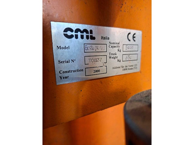 Cml - 2000 - 907-a - cml hand hydraulische palletwagen - afbeelding 5 van  7