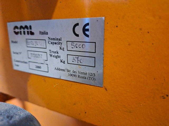 Cml - 2000 - 907-a - cml hand hydraulische palletwagen - afbeelding 4 van  7