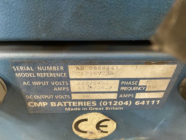 Cmp batteries chloride motive power classic plus acculader - afbeelding 3 van  3