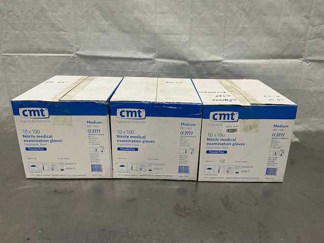 Cmt soft nitril poedervrij medium handschoen (3000x) - afbeelding 1 van  3