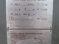 Cnc bewerkingscentrum, deckel maho, dmc 63v, volgens opgave 1999 - afbeelding 14 van  29