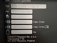 Cnc bewerkingscentrum, dmg mori, cmx 1100v, 2017 - afbeelding 10 van  29