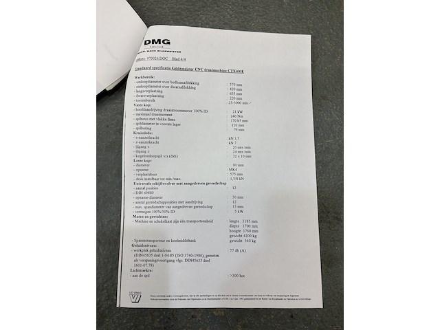 Cnc draaibank, gildemeister, ctx 400 e , 1997 - afbeelding 33 van  44