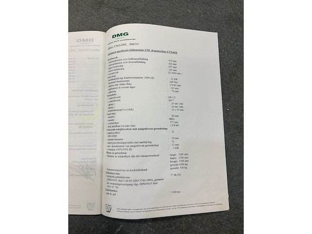 Cnc draaibank, gildemeister, ctx 400 e , 1997 - afbeelding 36 van  44