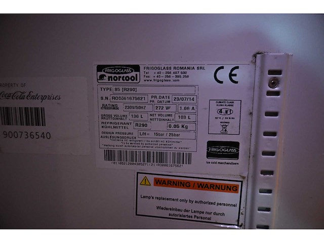Coca-cola s5 glasdeur barkoeling - afbeelding 3 van  3