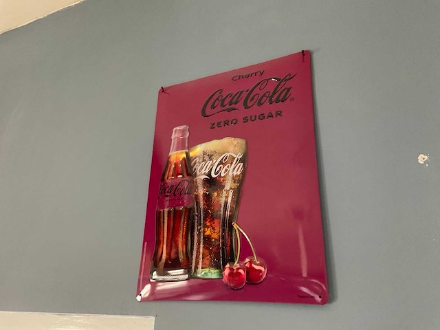 Coca cola vintage reclamebord (3x) - afbeelding 2 van  5
