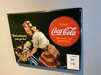 Coca cola vintage reclamebord (3x) - afbeelding 3 van  5
