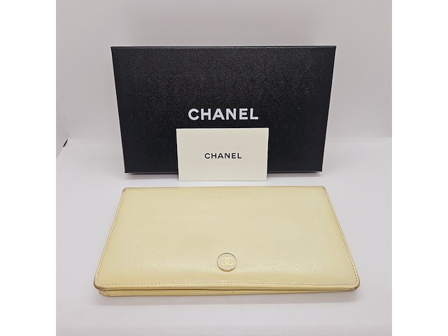 Coco chanel beige portefeuille - inclusief doos - afbeelding 1 van  8
